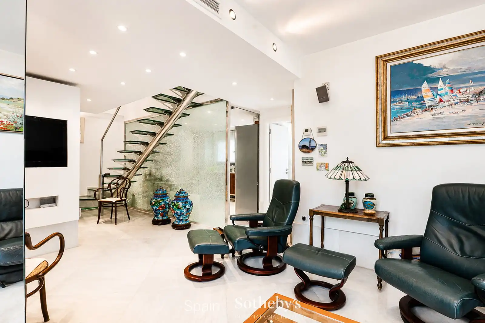 Sala de estar de Dúplex en venta en Sitges con Aire acondicionado, Calefacción y Terraza