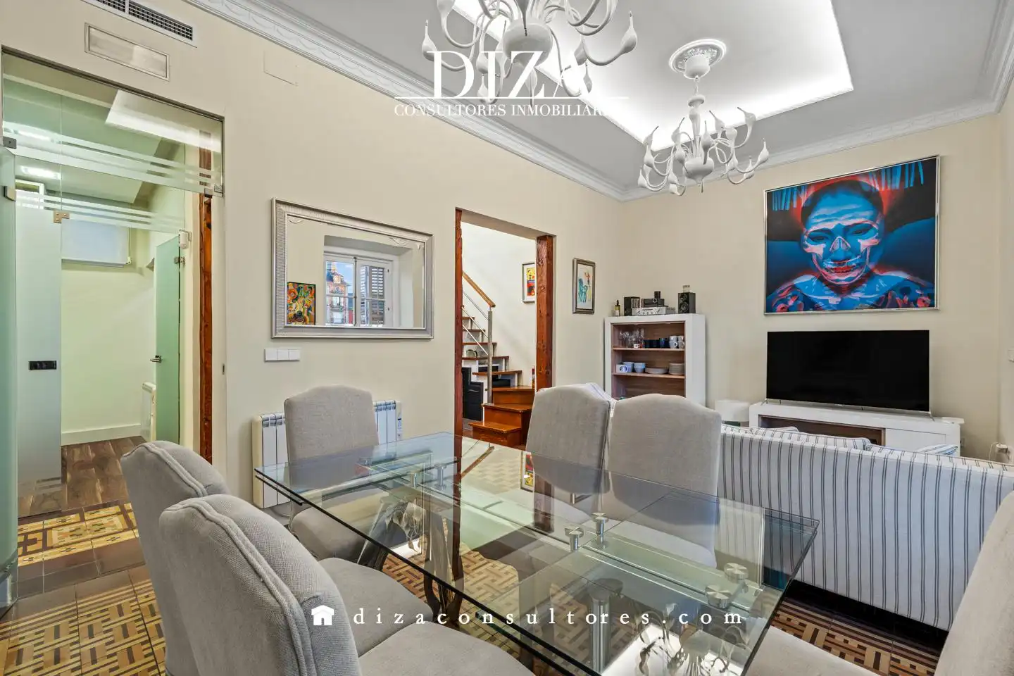 Comedor de Piso de alquiler en Madrid con Aire acondicionado, Calefacción y Amueblado
