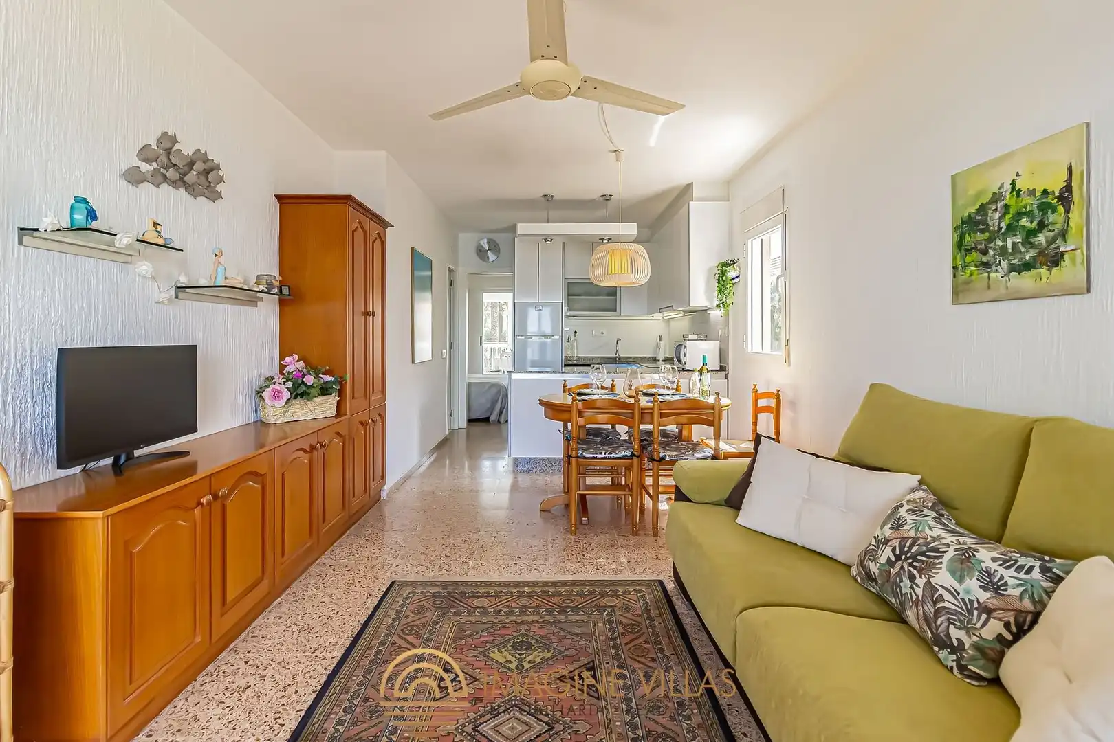 Sala de estar de Apartamento en venta en La Manga del Mar Menor con Amueblado y Piscina comunitaria