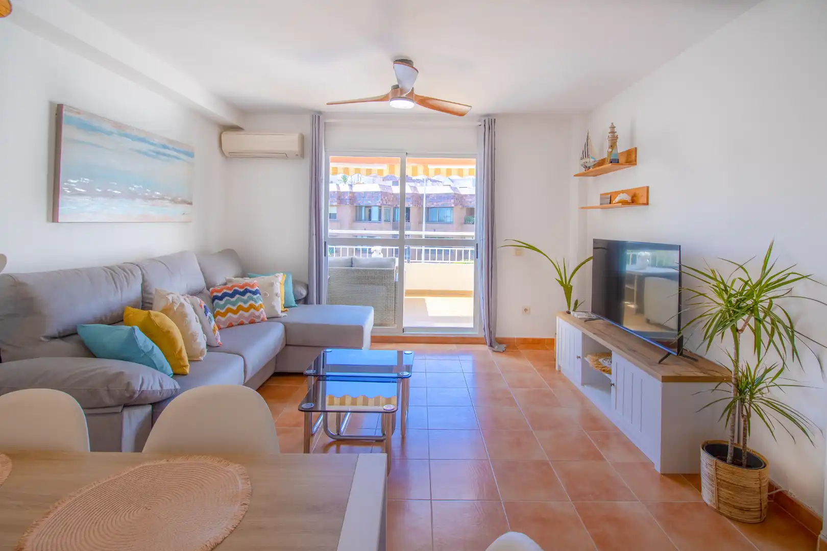 Sala de estar de Ático de alquiler en Jávea / Xàbia con Aire acondicionado, Calefacción y Terraza
