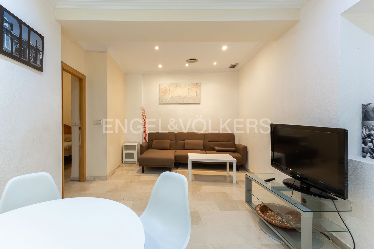 Sala d'estar de Apartament de lloguer en  Valencia Capital amb Aire condicionat, Calefacció i Moblat