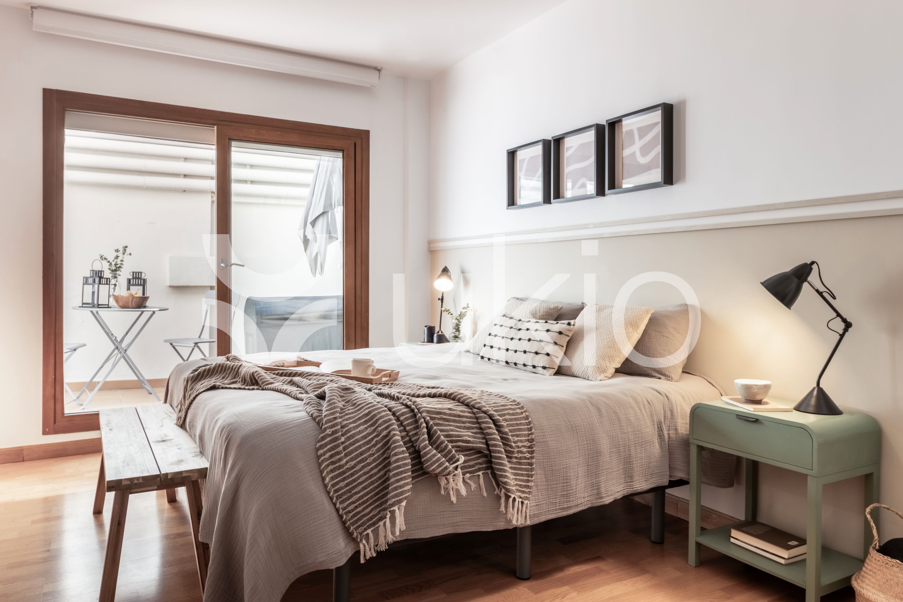 Bedroom of Apartment to rent in  Madrid Capital  with Air Conditioner, Heating and Terrace