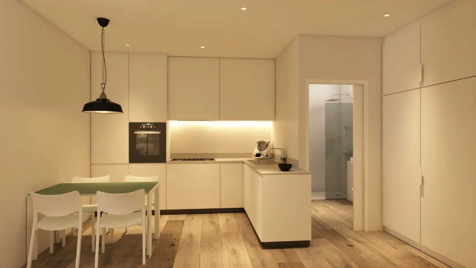 Kitchen of Flat for sale in Terrassa  with Air Conditioner, Oven and Microwave