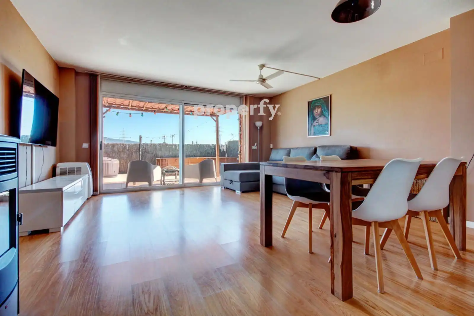 Exterior view of Detached homes for sale in La Roca del Vallès  with Air Conditioner, Heating and Terrace