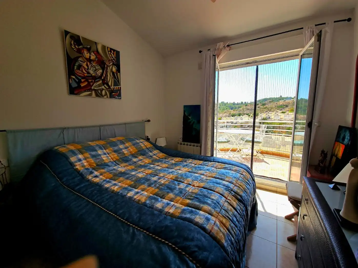 Bedroom of Houses for sale in Gata de Gorgos  with Air Conditioner, Terrace and Balcony