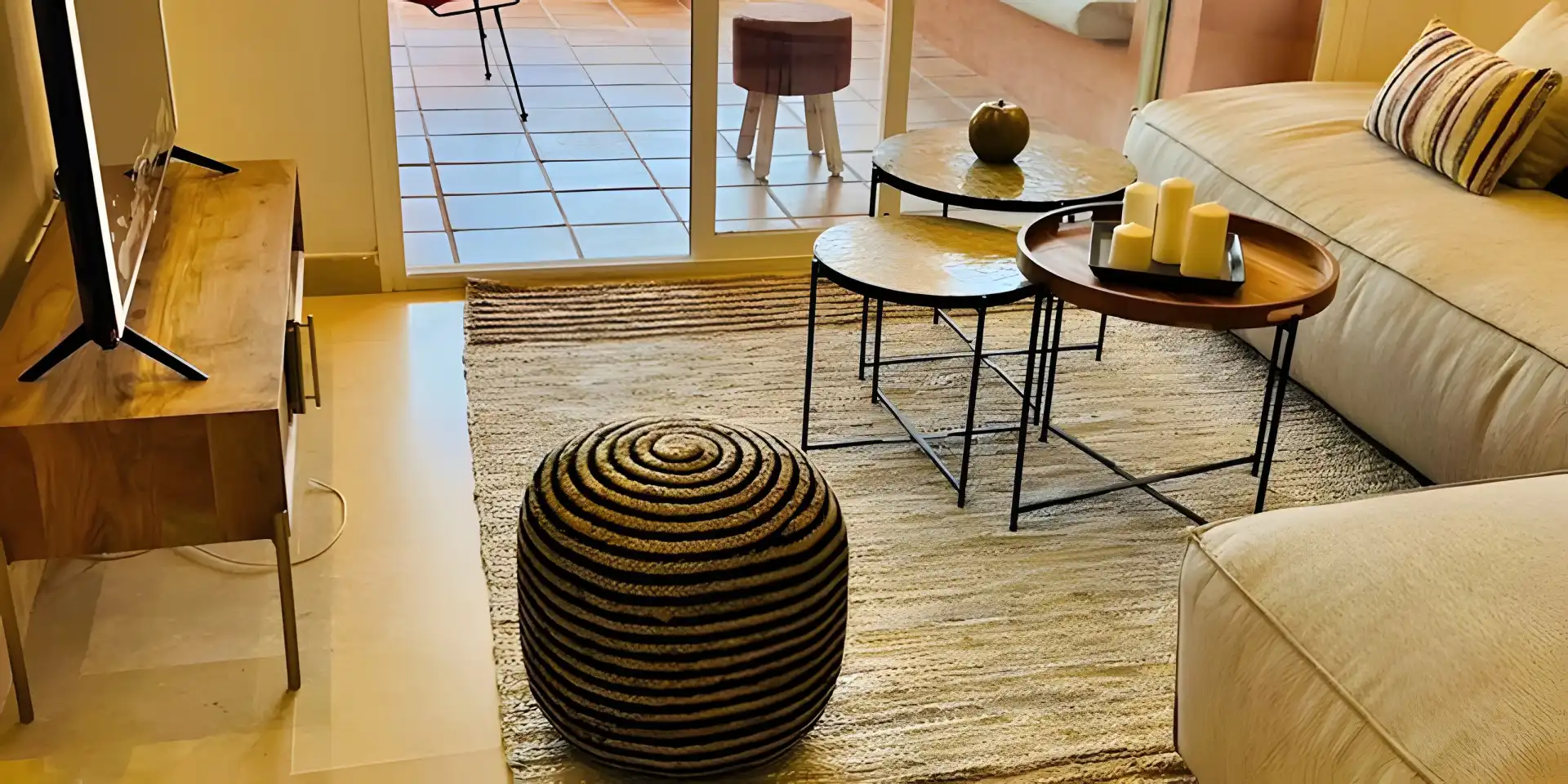 Sala de estar de Apartamento en venta en Marbella con Aire acondicionado, Terraza y Piscina