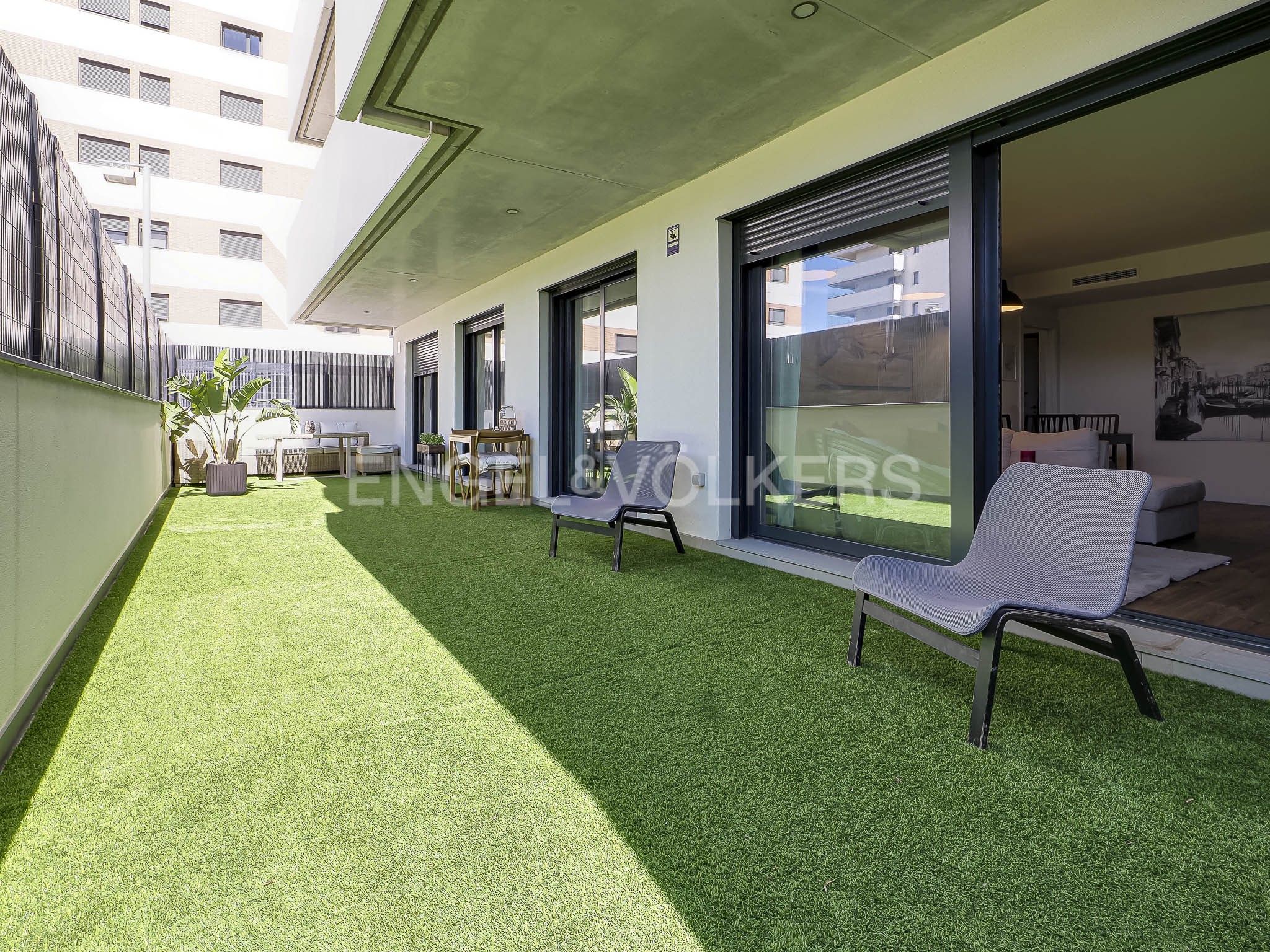 Terrace of Apartment for sale in Sant Adrià de Besòs  with Air Conditioner, Heating and Parquet flooring