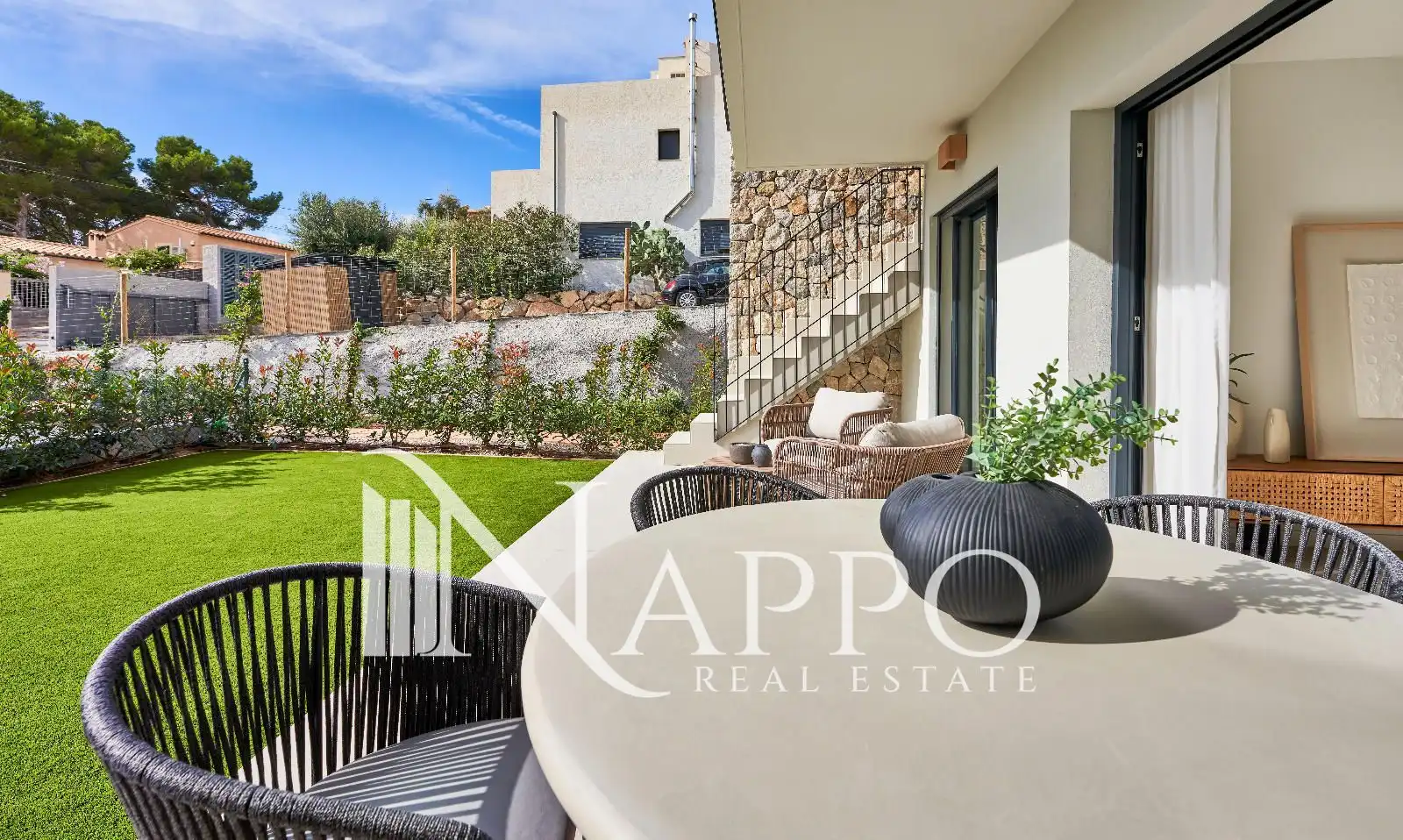Terrasse von Wohnung zum Verkauf in Andratx mit Klimaanlage, Heizung und Privatgarten