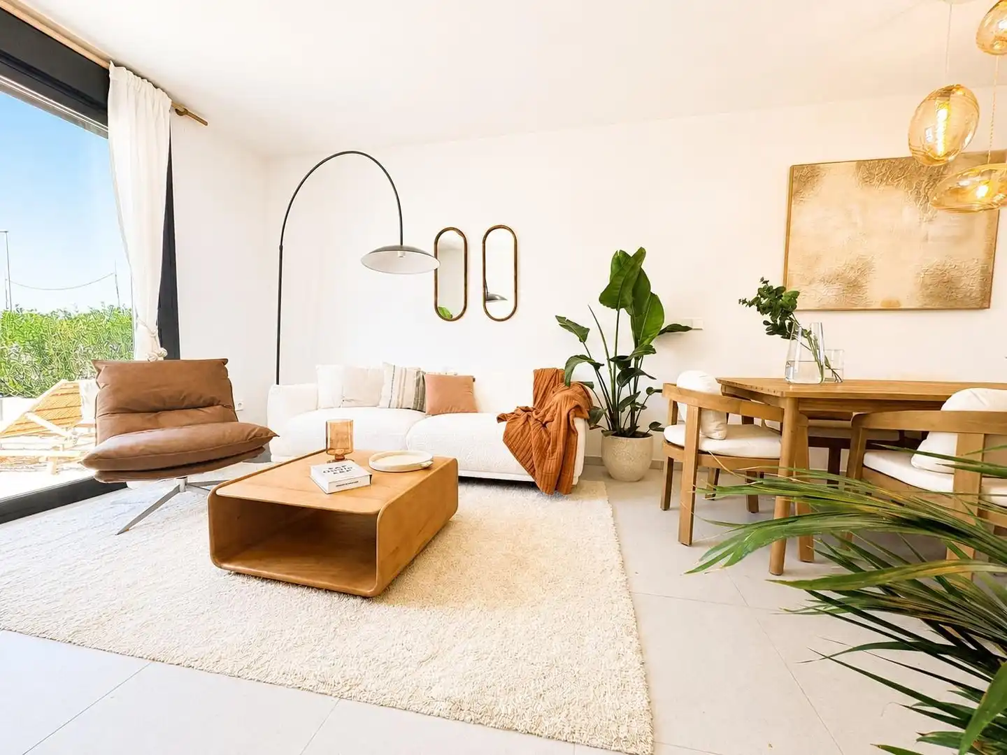 Sala de estar de Casa adosada en venta en Murcia con Aire acondicionado, Calefacción y Jardín privado