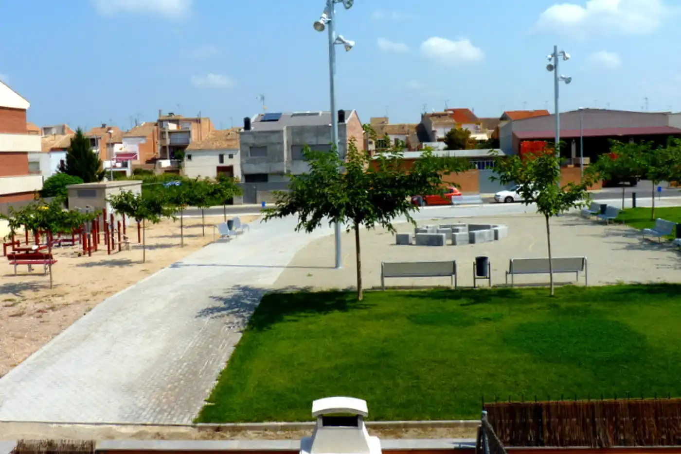 Vista exterior de Casa adosada en venda en Vilanova de Bellpuig amb Parquet, Traster i Moblat