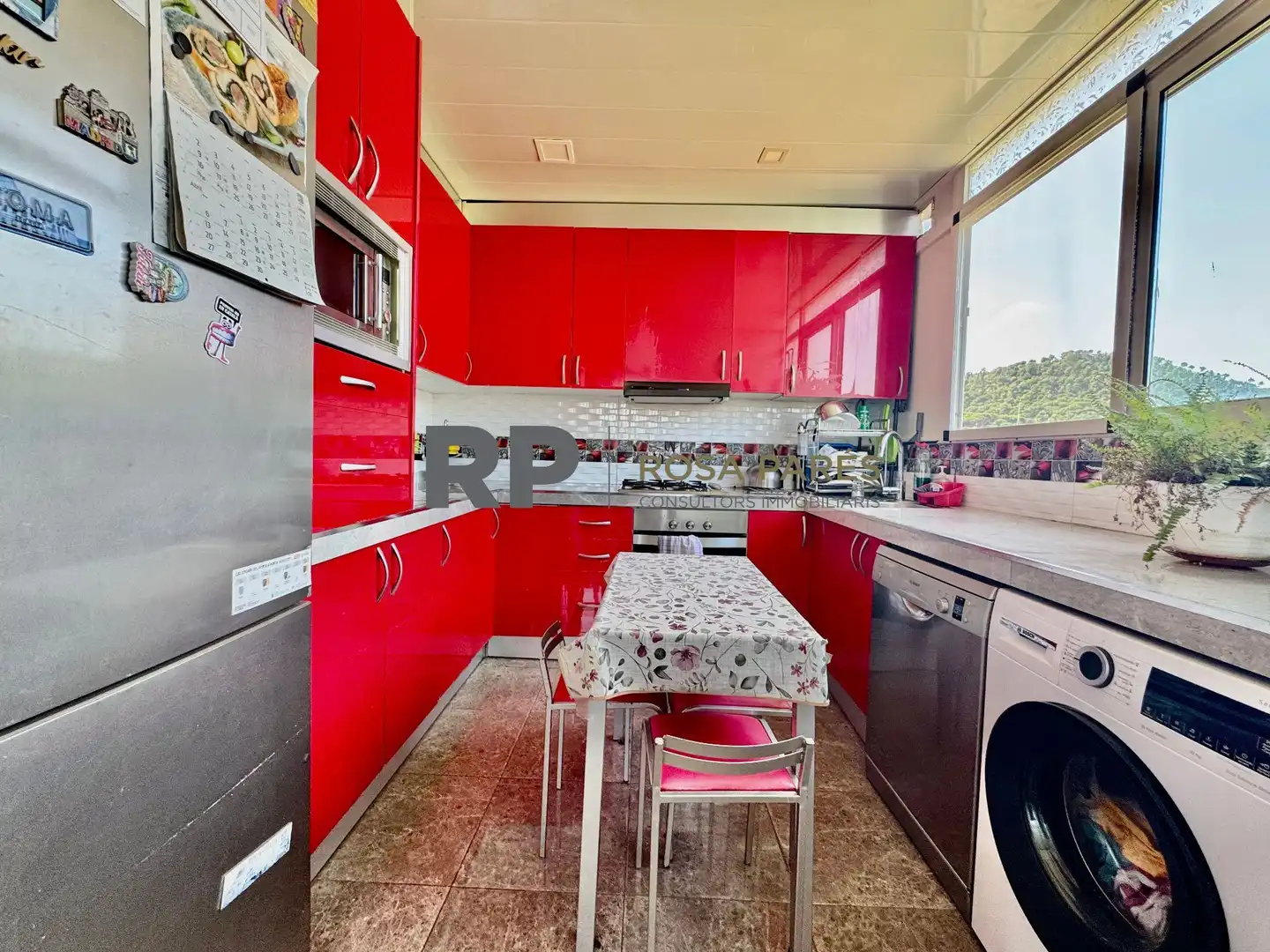 Küche von Wohnung zum Verkauf in La Garriga mit Klimaanlage, Heizung und Terrasse