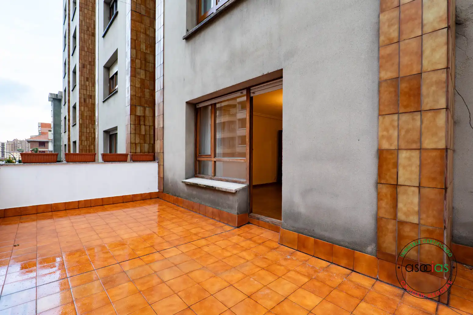 Terrace of Flat for sale in Gijón   with Heating, Private garden and Parquet flooring