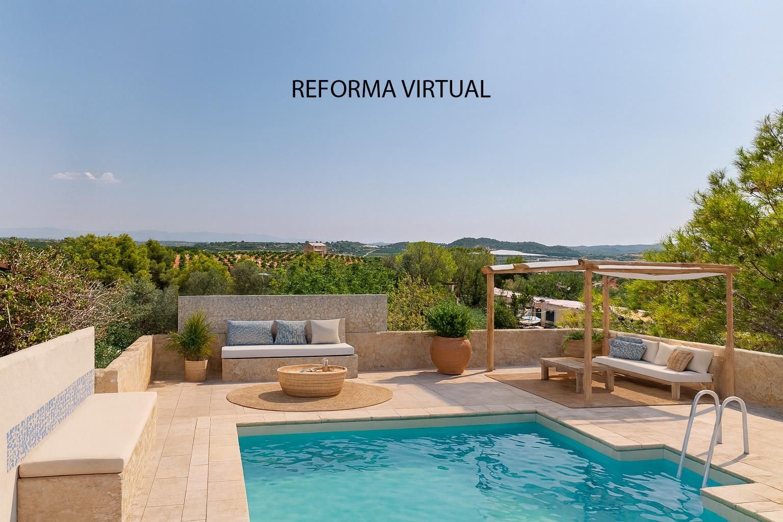 Terrace of House or chalet for sale in Pedralba  with Private garden, Storage room and Swimming Pool