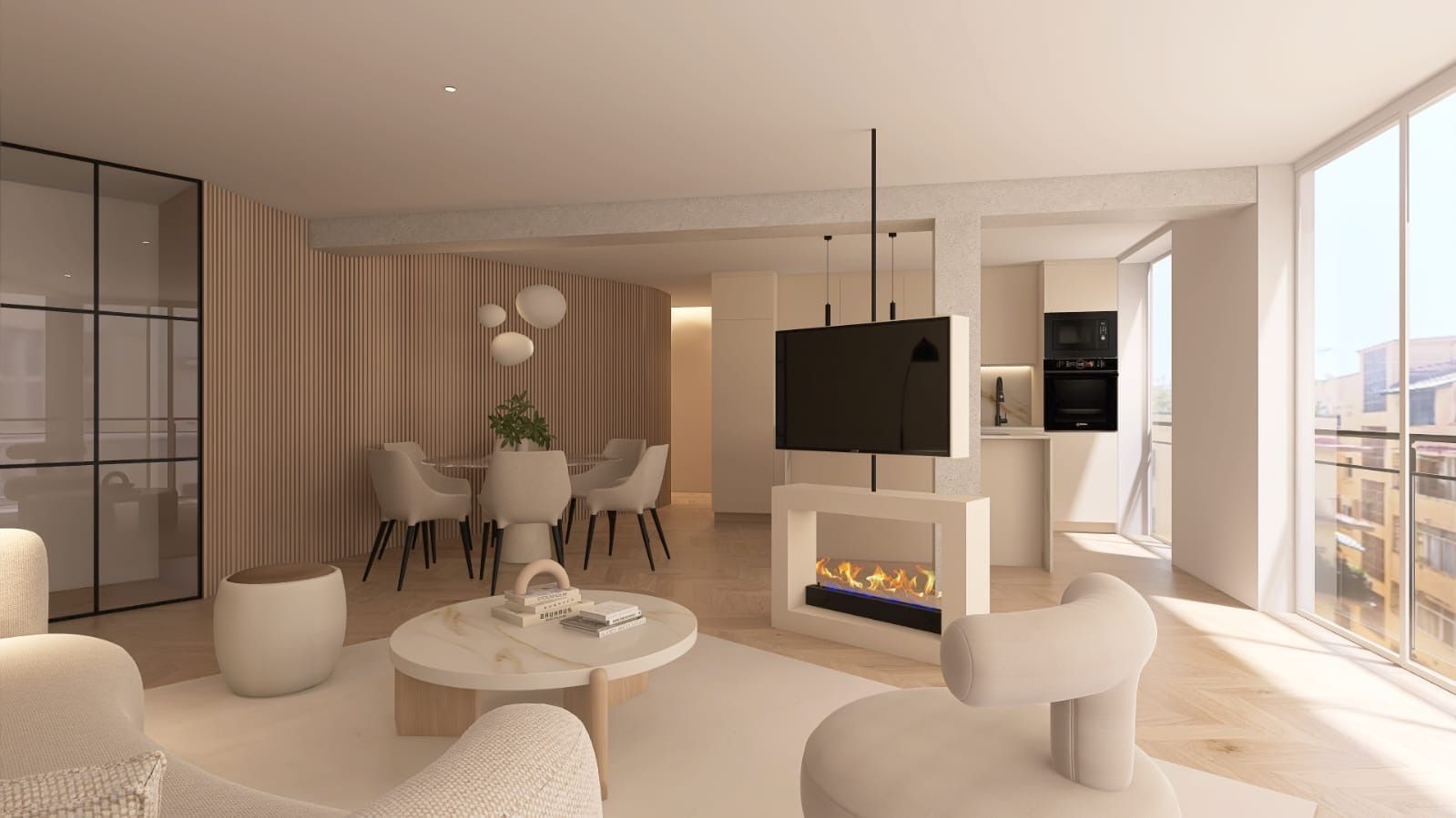 Living room of Flat for sale in Málaga Capital  with Air Conditioner and Terrace