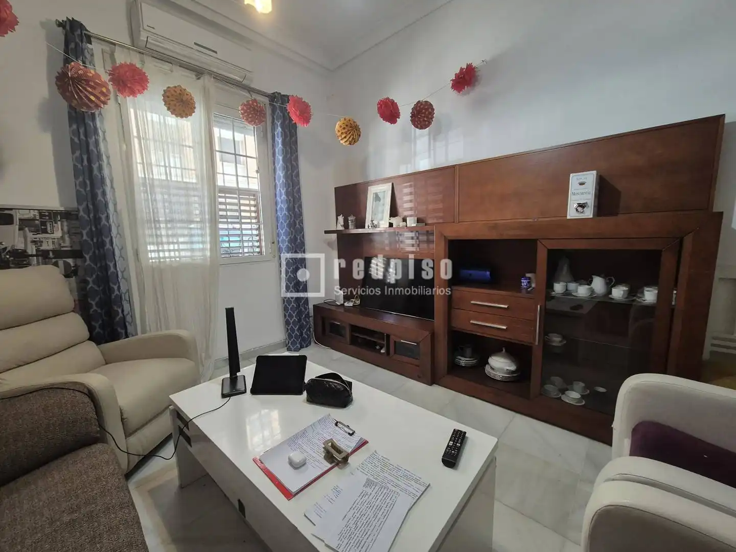 Sala de estar de Piso de alquiler en Sevilla con Aire acondicionado, Terraza y Amueblado