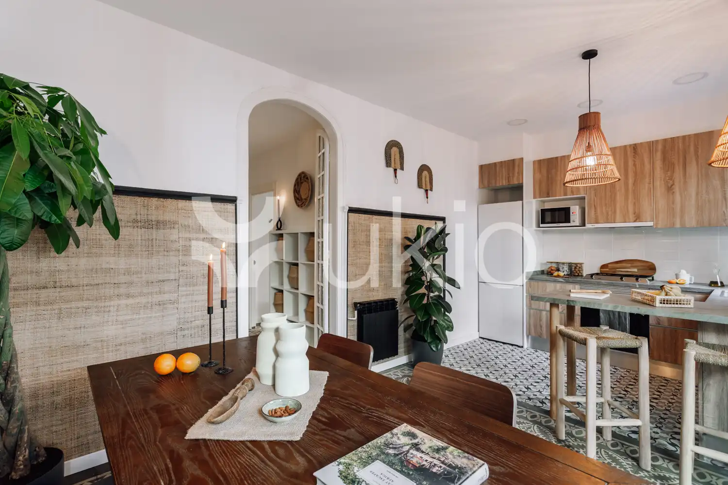 Cuina de Apartament de lloguer en Barcelona amb Aire condicionat, Calefacció i Terrassa