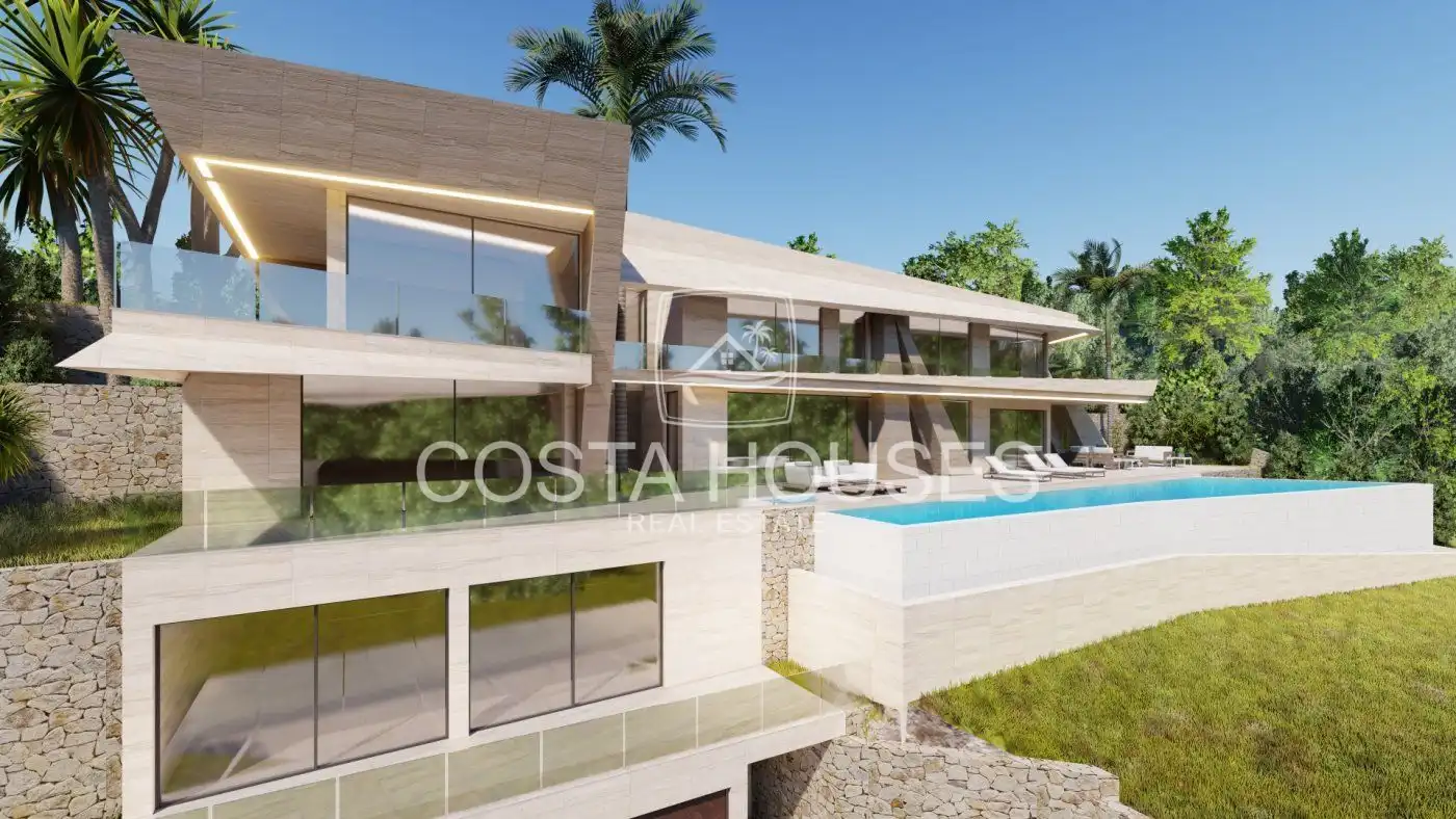 Vista exterior de Casa o xalet en venda en Jávea / Xàbia amb Aire condicionat, Jardí privat i Terrassa