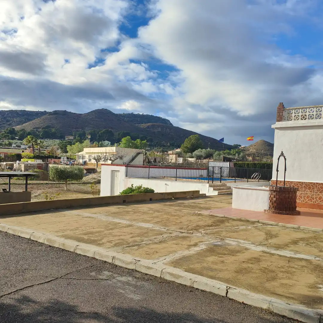 Exterior view of Houses for sale in Aspe  with Private garden, Terrace and Swimming Pool