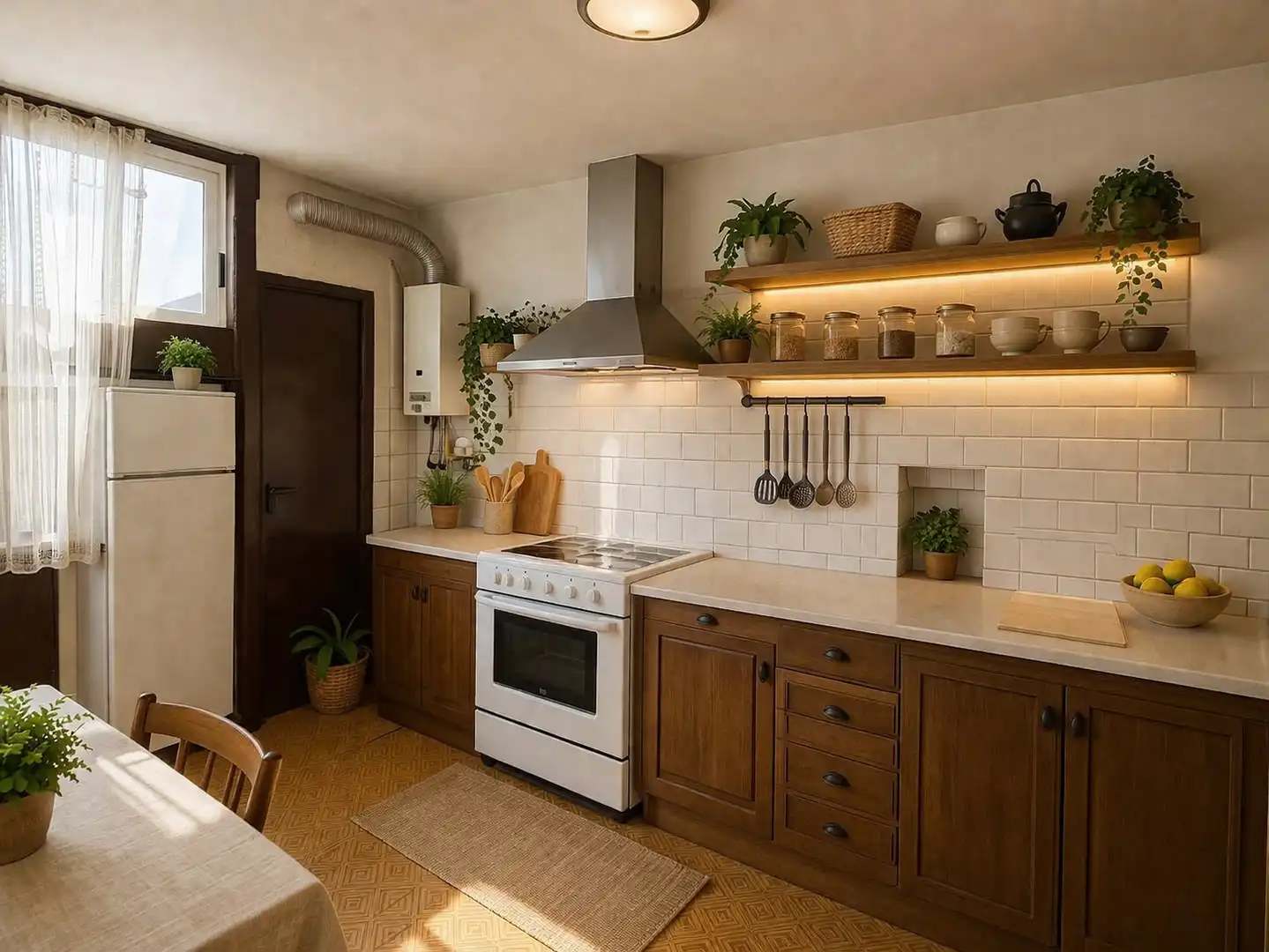 Cocina de Casa adosada en venta en A Pobra de Trives  con Amueblado, Lavadora y Microondas