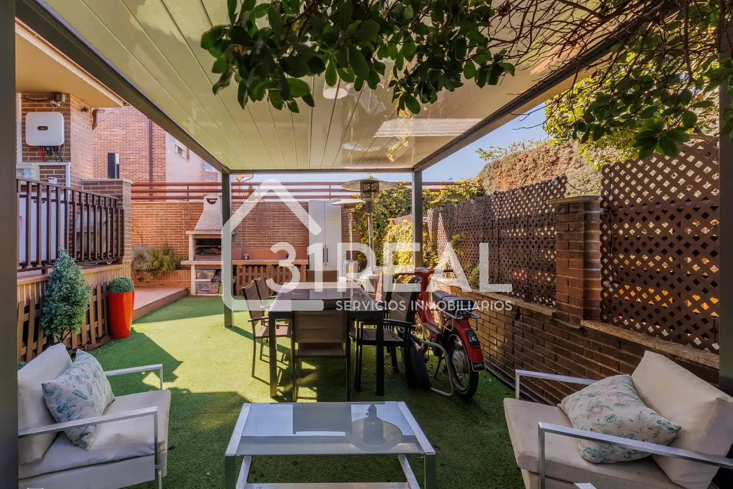 Terraza de Casa o chalet en venta en  Madrid Capital con Aire acondicionado, Jardín privado y Parquet