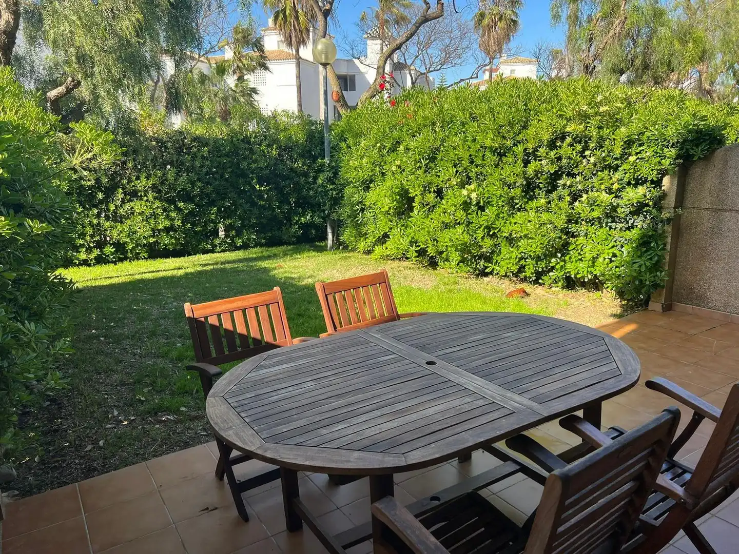 Jardín de Apartamento de alquiler en Rota con Jardín privado, Terraza y Amueblado