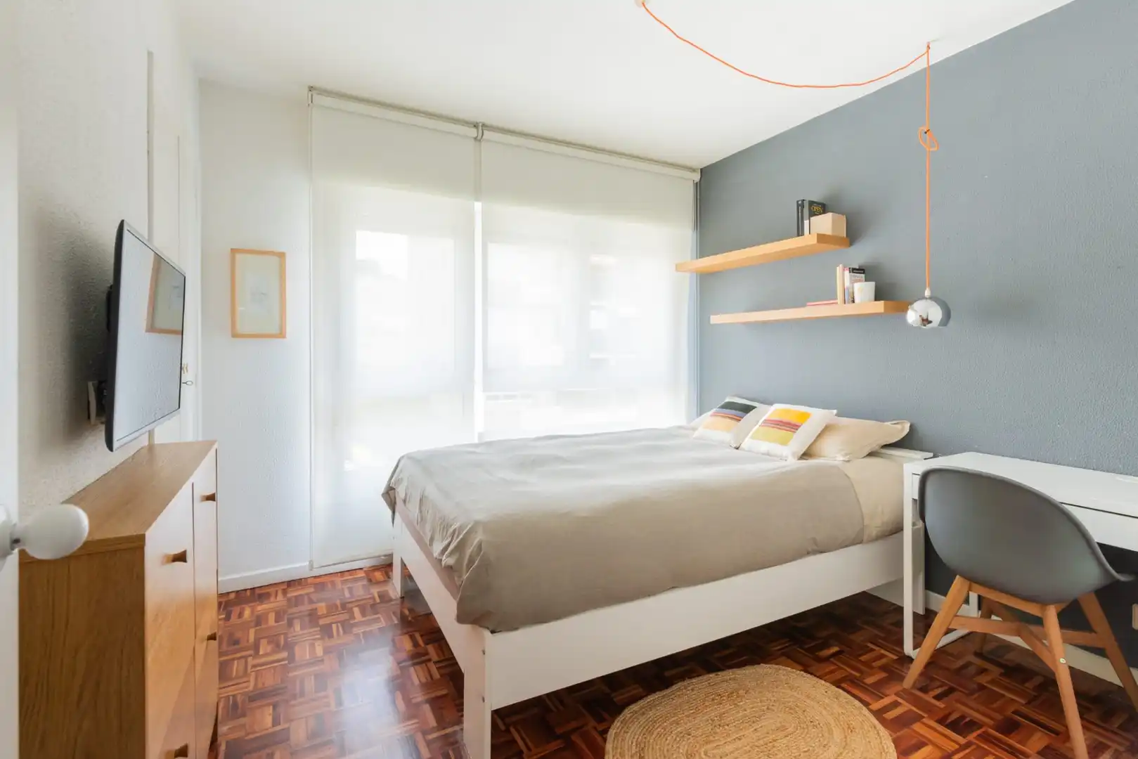 Schlafzimmer von Wohnung zur Miete in Sopela mit Heizung, Terrasse und Möbliert