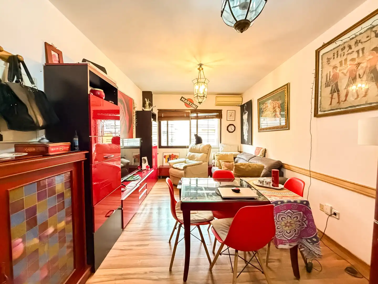 Sala d'estar de Planta baixa en venda en Sagunto / Sagunt amb Aire condicionat, Terrassa i Moblat