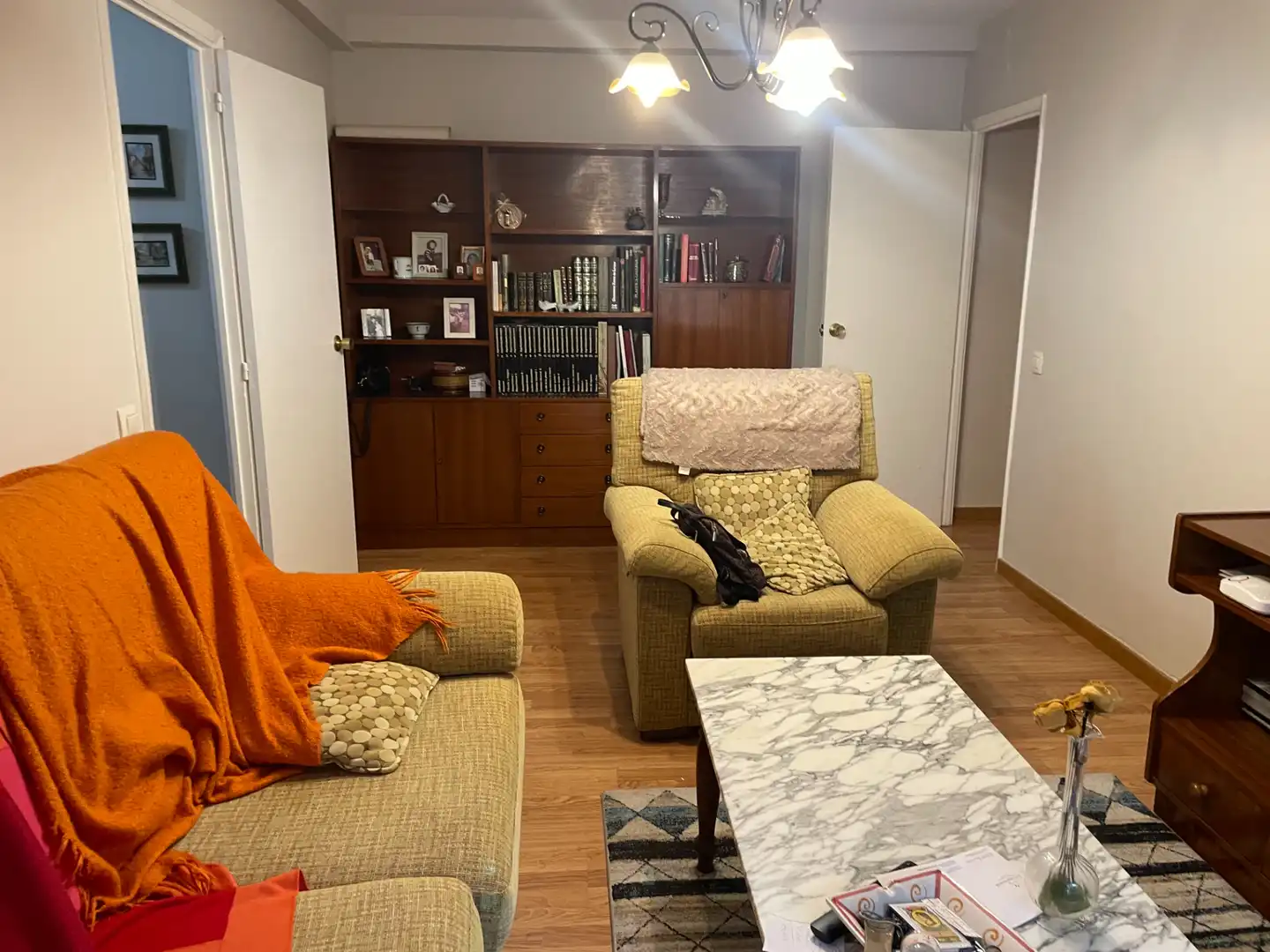 Living room of Flat for sale in Vigo   with Heating, Parquet flooring and Terrace