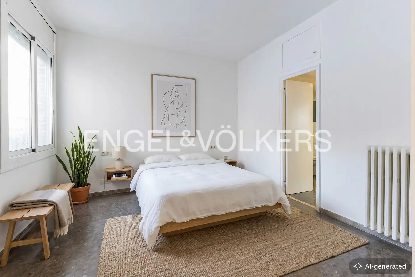 Bedroom of Flat for rent in Barcelona  with Air Conditioner, Heating and Parquet flooring