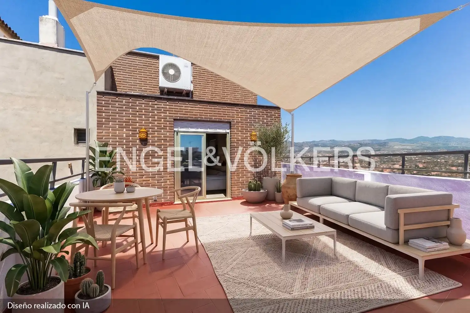 Terrace of Attic for sale in Castellón de la Plana / Castelló de la Plana  with Air Conditioner, Heating and Parquet flooring