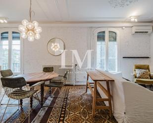 Dining room of Apartment to rent in  Barcelona Capital  with Air Conditioner, Heating and Terrace