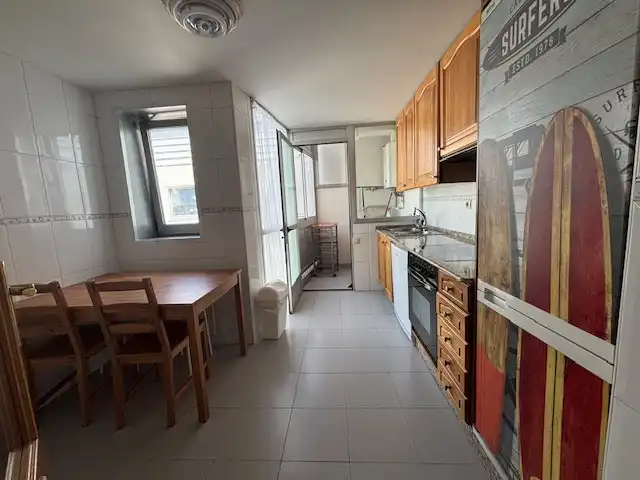 Kitchen of Flat for rent in Ferrol  with Heating, Parquet flooring and Storage room
