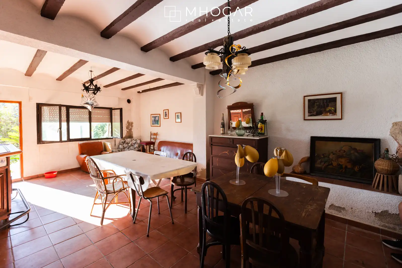 Comedor de Finca rústica en venta en La Vall de Laguar con Jardín privado, Terraza y Balcón
