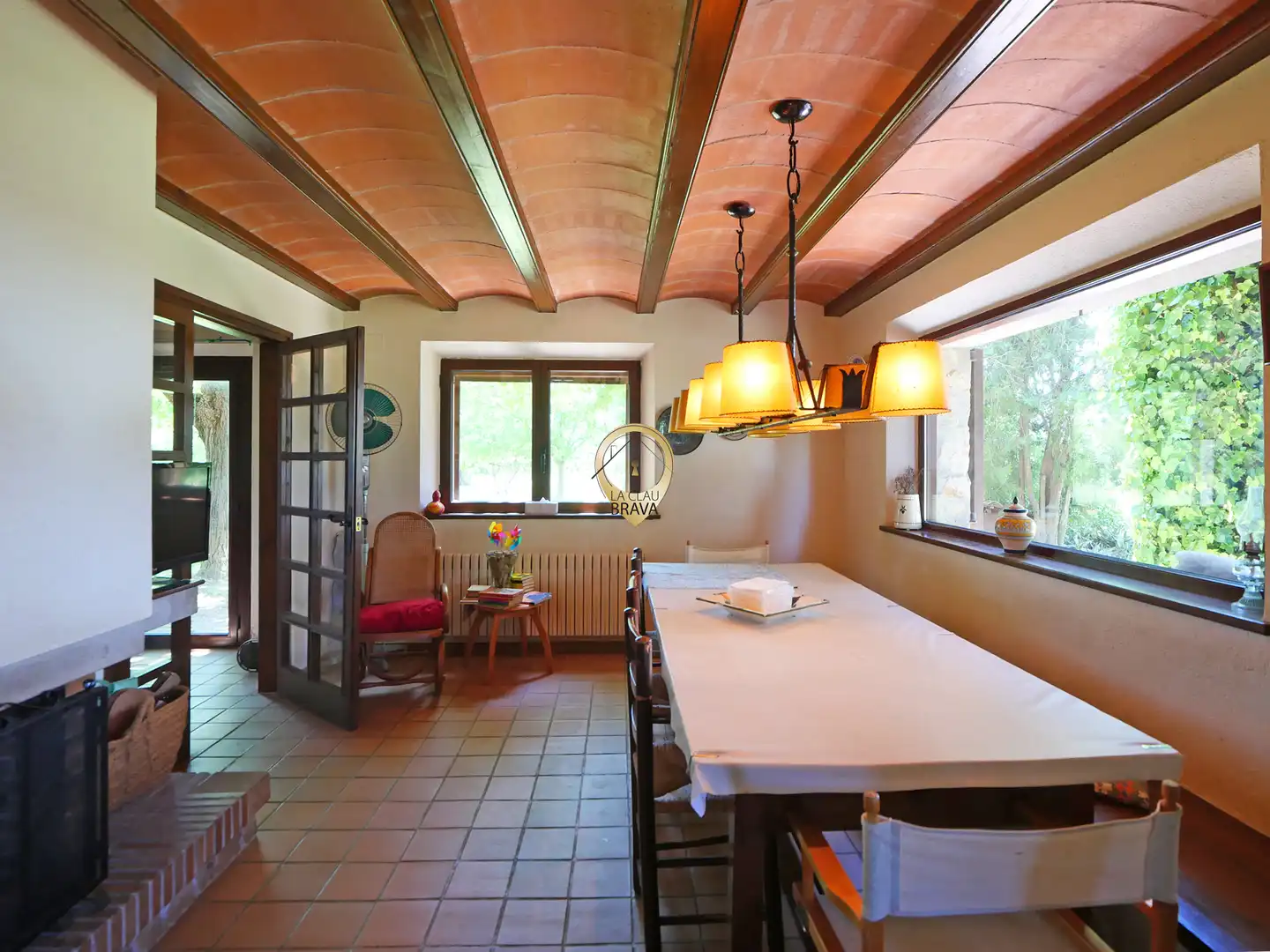 Esszimmer von Country house zum Verkauf in Cassà de la Selva mit Heizung, Privatgarten und Abstellraum