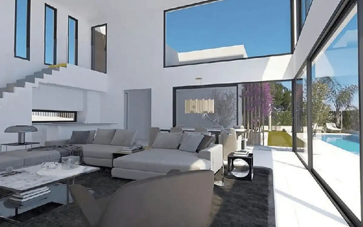 Sala de estar de Casa o chalet en venta en Marbella con Aire acondicionado, Jardín privado y Terraza