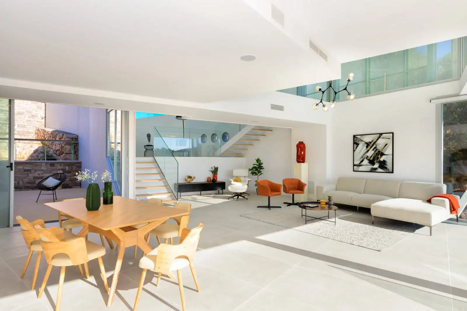 Wohnzimmer von Haus oder Chalet zum Verkauf in Sitges mit Klimaanlage, Heizung und Privatgarten