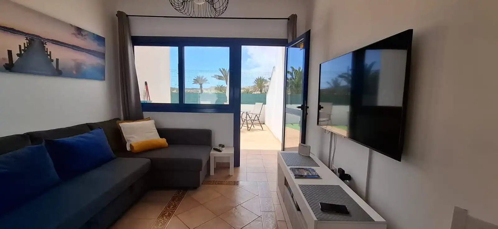 Sala d'estar de Apartament en venda en Pájara amb Terrassa, Moblat i Piscina comunitària