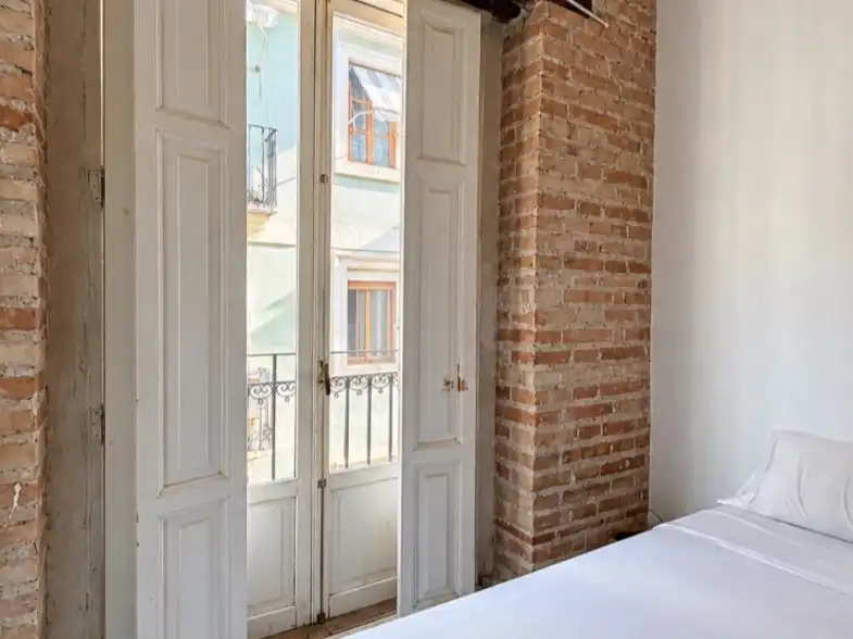 Bedroom of Flat for rent in Valencia  with Air Conditioner, Heating and Terrace
