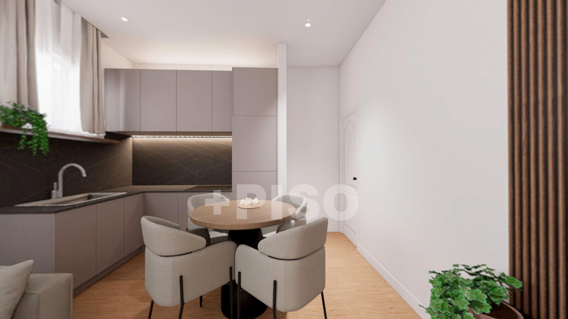 Kitchen of Flat for sale in  Madrid Capital  with Air Conditioner, Heating and Furnished