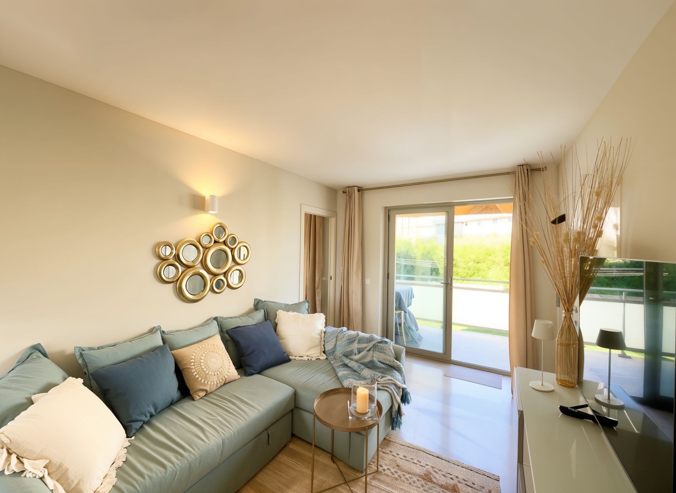 Sala d'estar de Apartament en venda en  Palma de Mallorca amb Aire condicionat, Jardí privat i Moblat