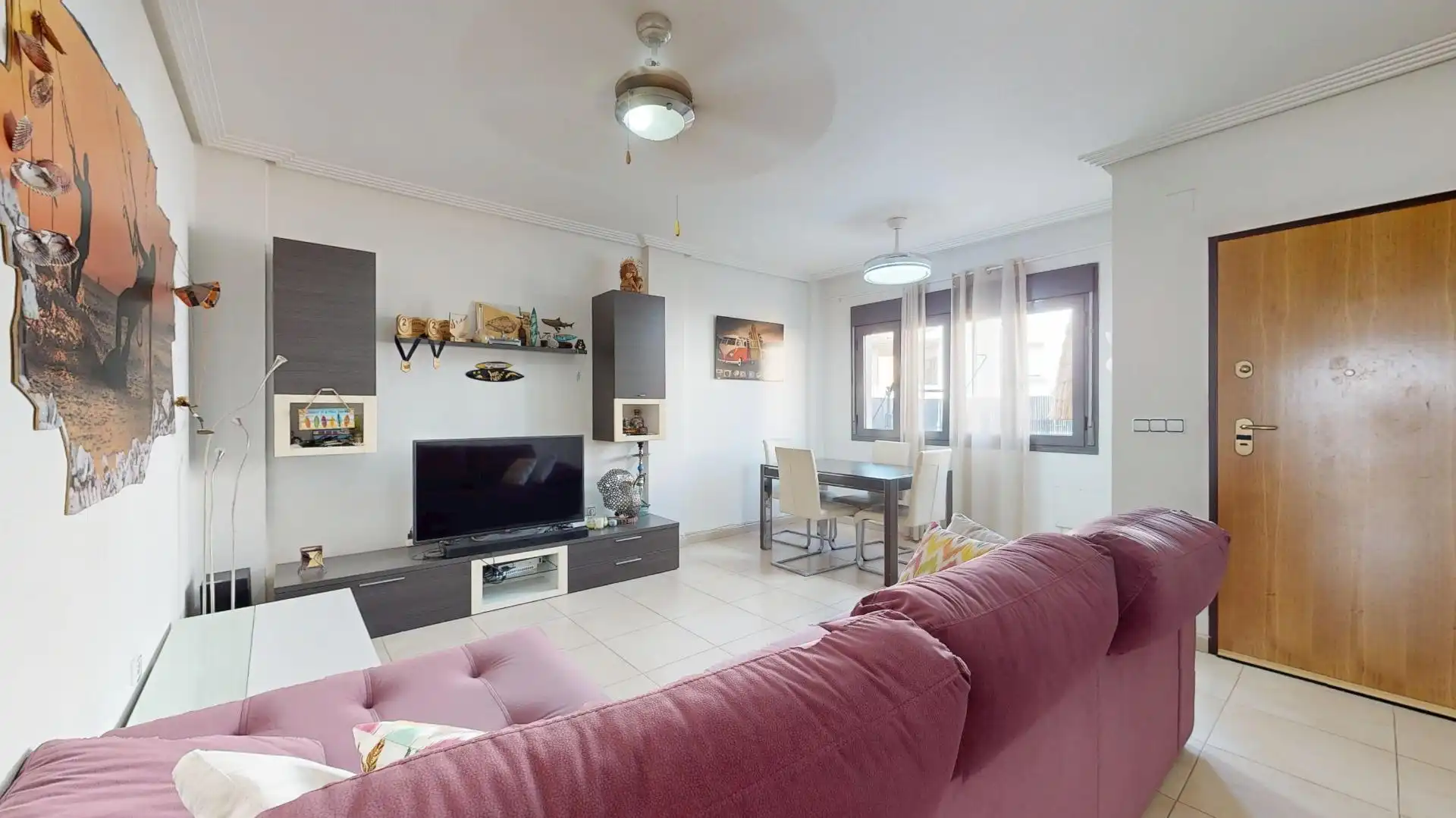 Sala de estar de Casa adosada en venta en San Javier con Aire acondicionado, Calefacción y Jardín privado