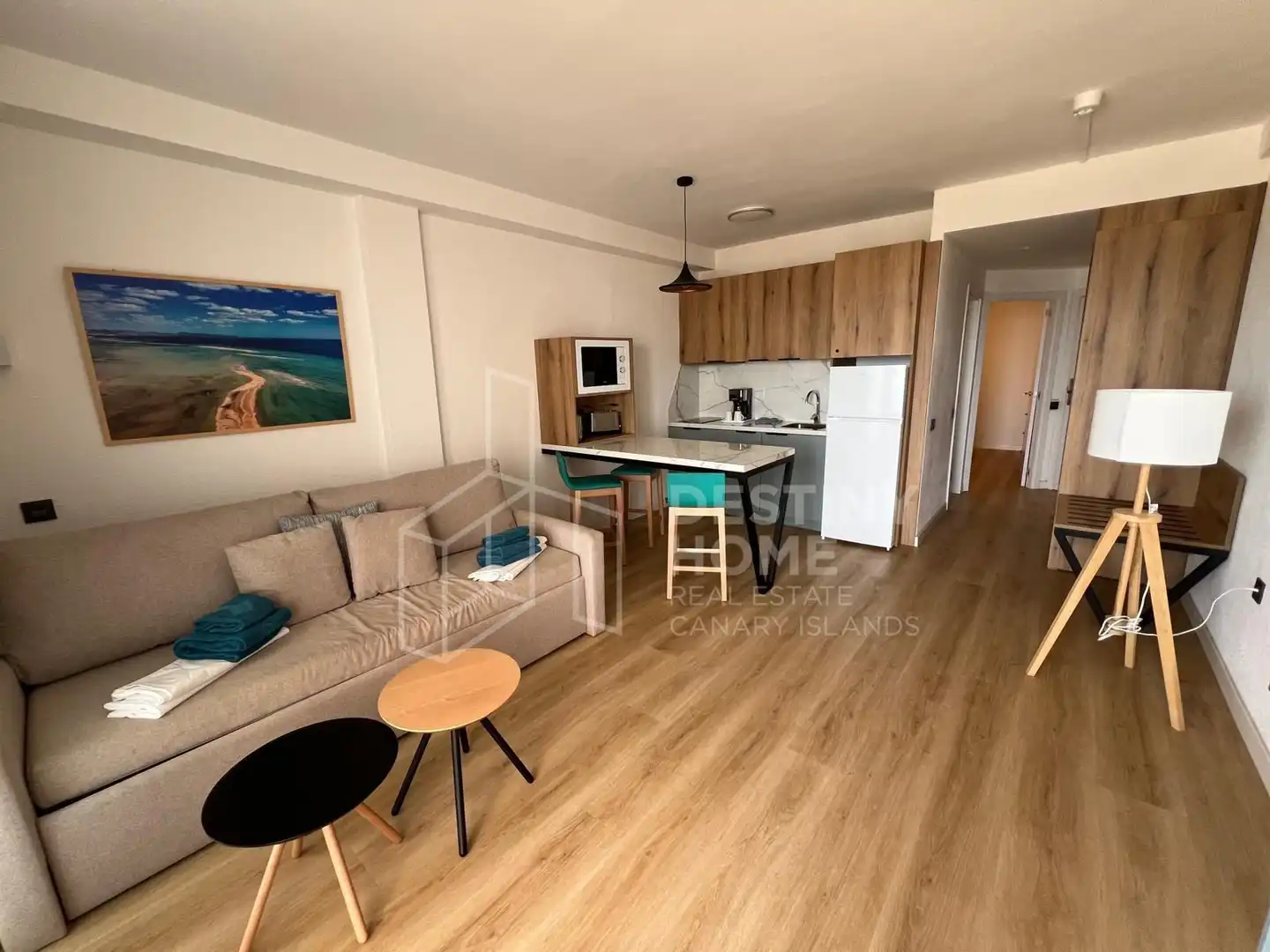 Sala de estar de Apartamento en venta en Pájara con Aire acondicionado, Terraza y Amueblado