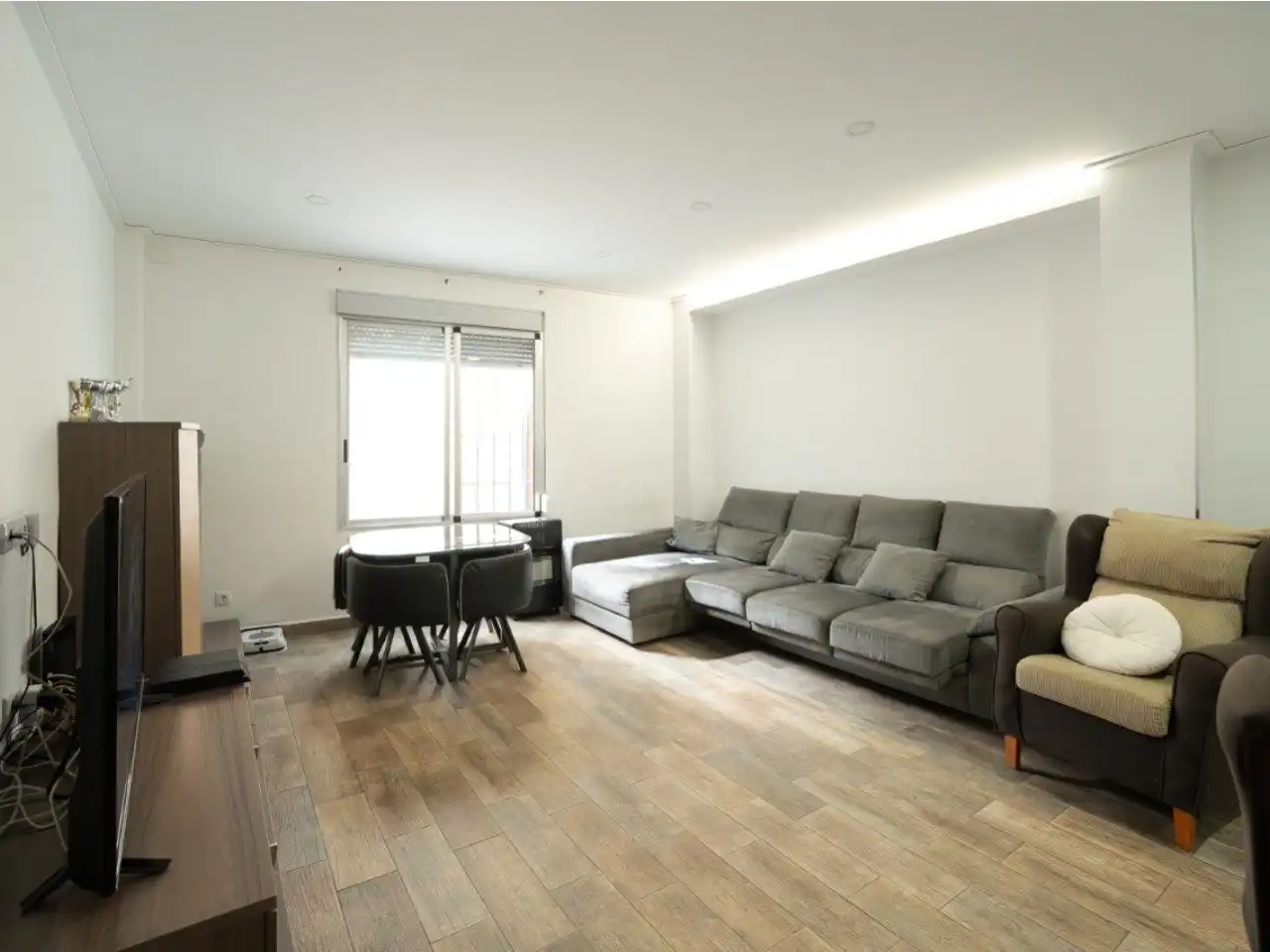 Sala de estar de Piso en venta en Carlet con Jardín privado, Terraza y Amueblado