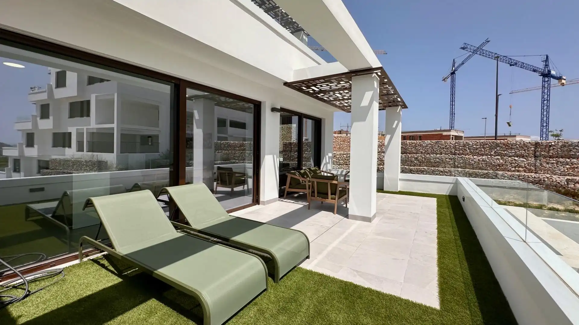 Terrace of Apartments for rent in Finestrat  with Air Conditioner, Heating and Private garden