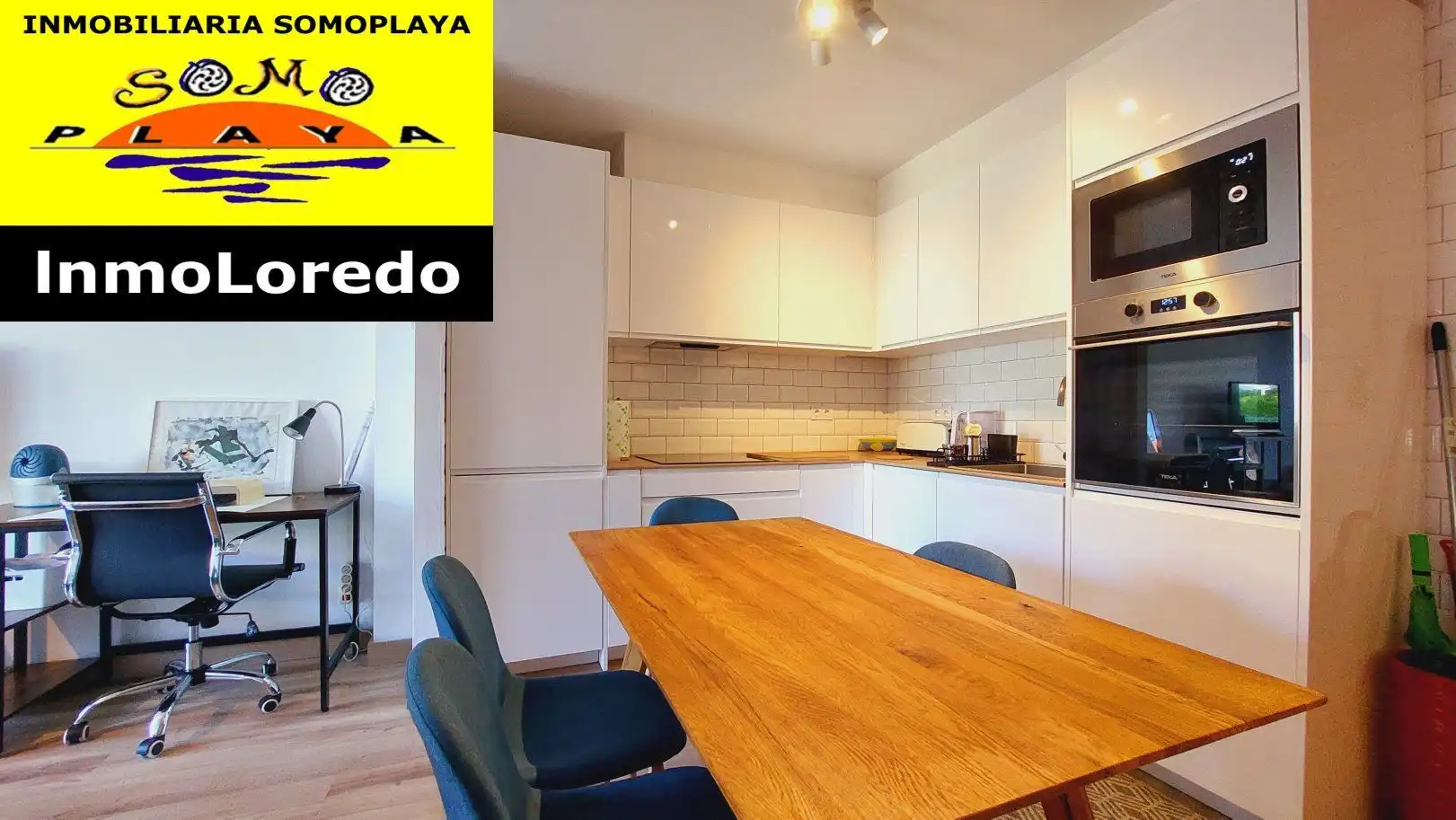Küche von Wohnung zum Verkauf in Ribamontán al Mar mit Heizung, Privatgarten und Terrasse