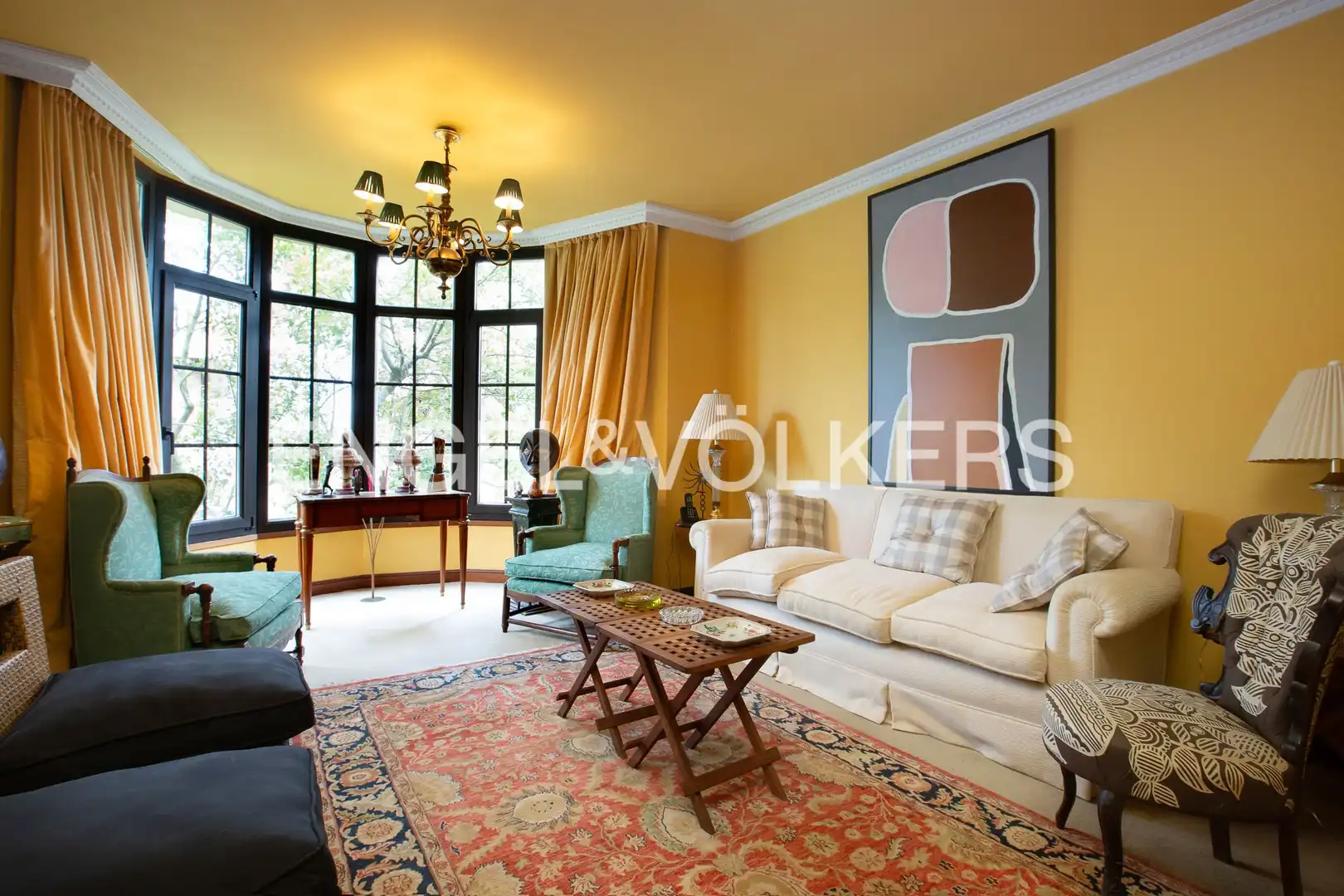 Sala de estar de Piso en venta en Getxo  con Calefacción, Jardín privado y Parquet