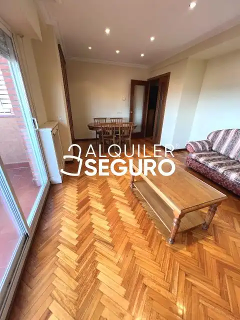Living room of Flat for rent in Madrid  with Heating, Terrace and Furnished