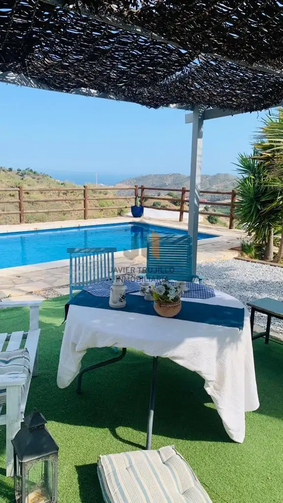 Terrace of Country homes for sale in Iznate  with Terrace, Storage room and Swimming Pool