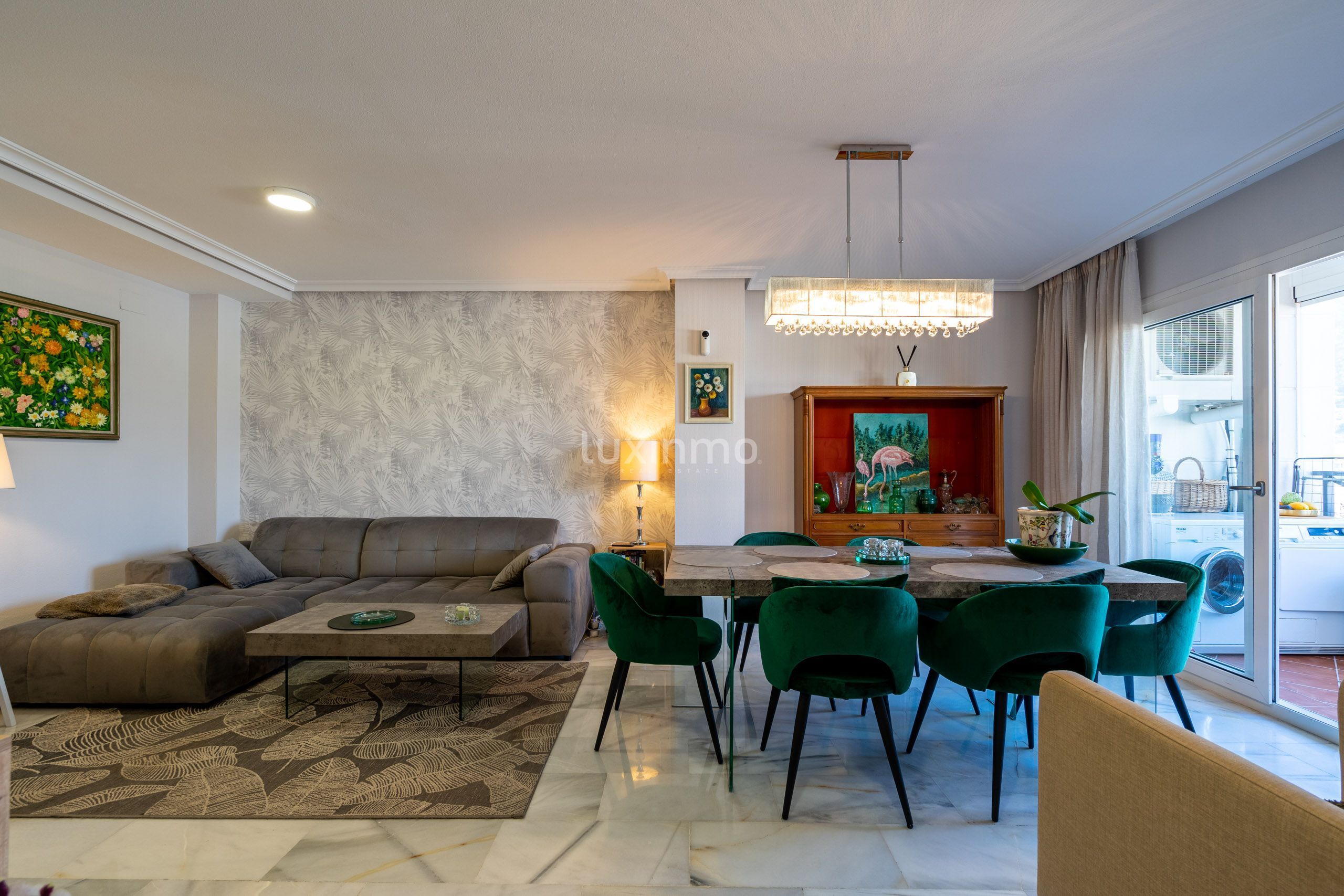 Dining room of Flat for sale in Calpe / Calp  with Air Conditioner, Private garden and Terrace