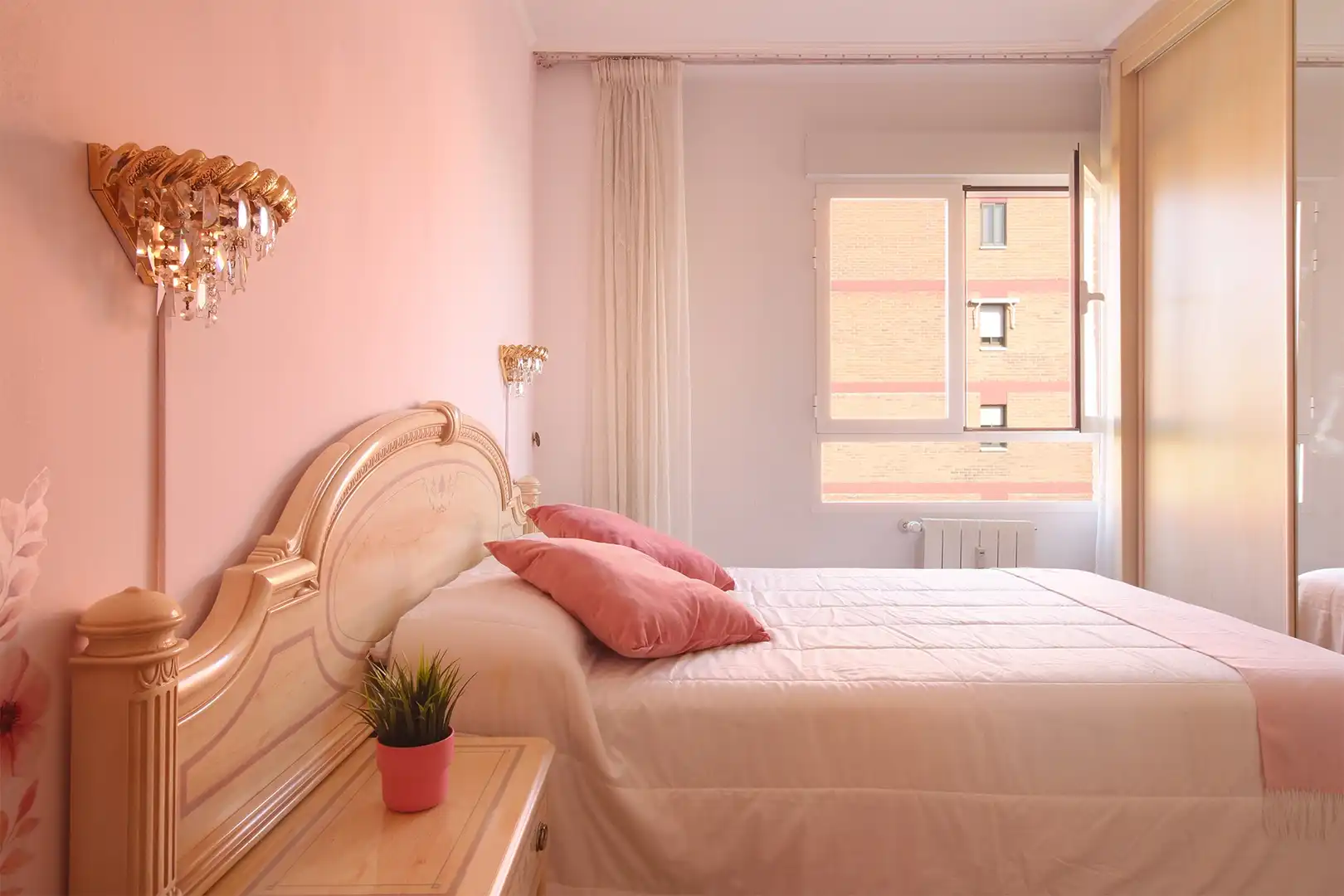 Bedroom of Flat for sale in Albacete  with Air Conditioner, Heating and Furnished